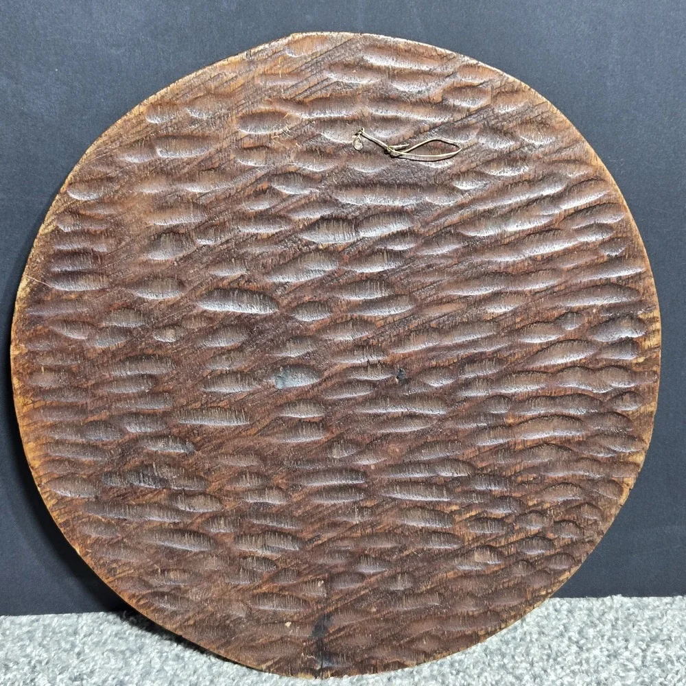 VINTAGE Wooden Wall Plaque‎ BOHO 12